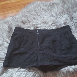Black lace shorts